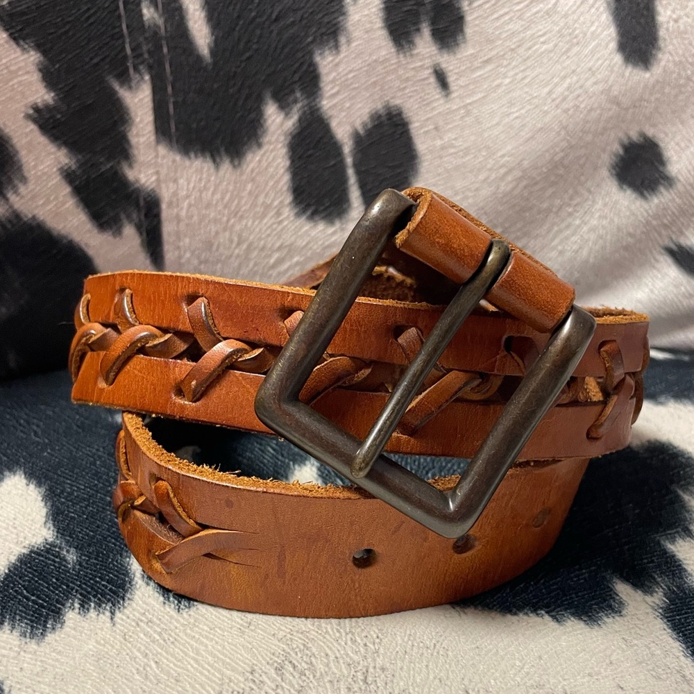 Guess Genuine Leather Threaded Belt